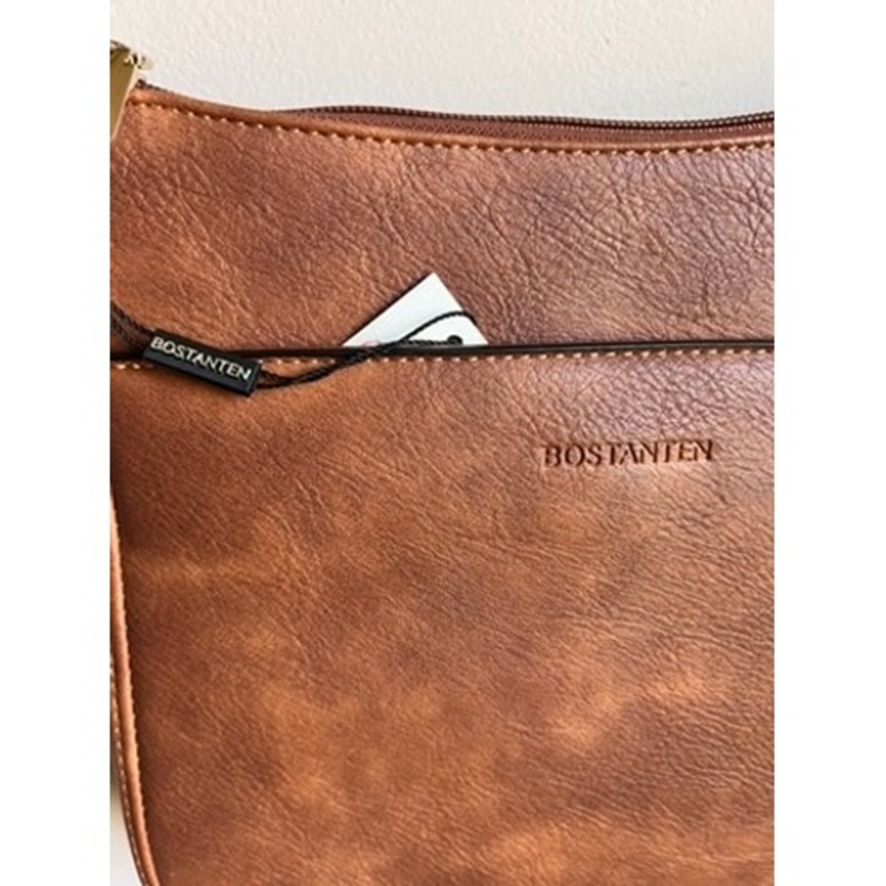 Bostanten Brown Vegan Leather Crossbody Bag Guitar Strap BSB10224 NEW - Picture 2 of 16